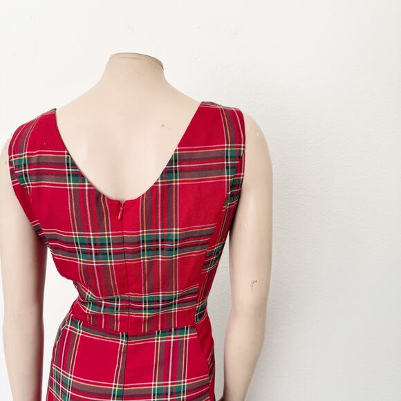 [ModCloth] Collectif Red Tartan Plaid Rebel Check Isabella Maxi Dress NWT Sz 14 - Picture 9 of 13